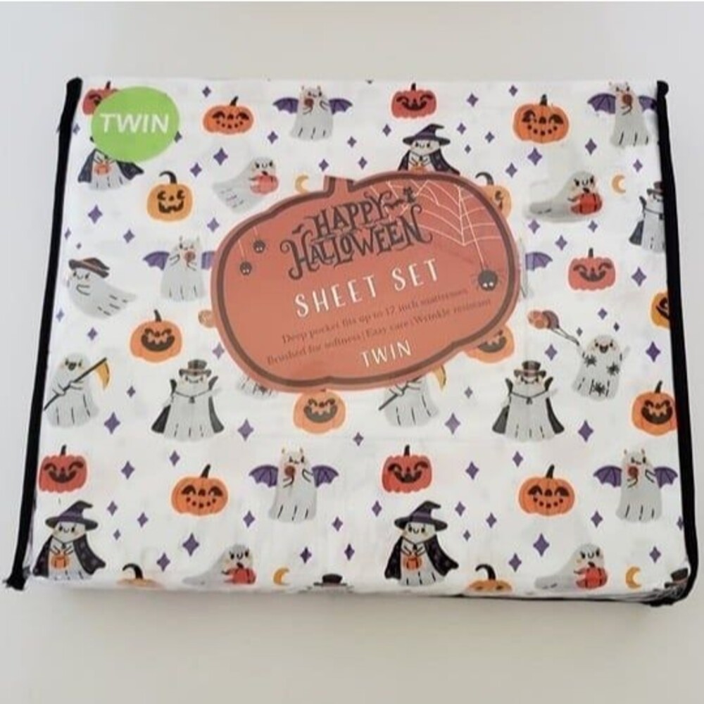 Happy Halloween Twin 3 Piece Sheet Set